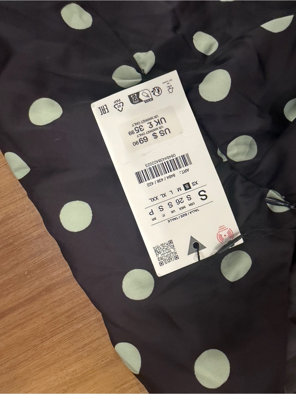 Zara Black Polka Dot Backless Halter Midi Dress - Picture 8 of 8